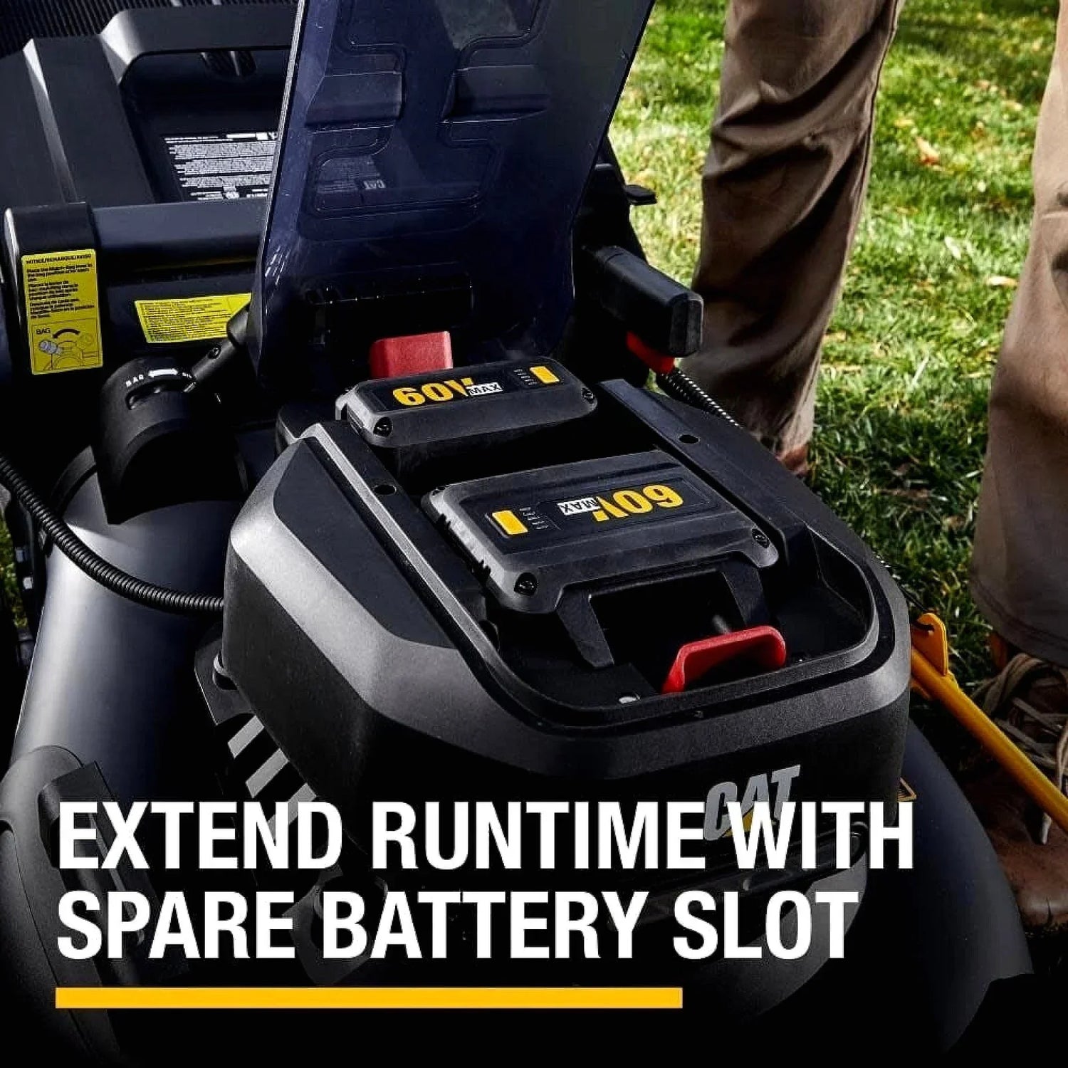 Caterpillar Cat 60V 21-Inch Brushless Walk-Behind Lawn Mower Kit