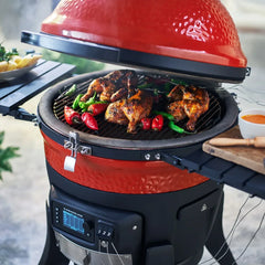 Kamado Joe Konnected Joe 18-Inch Digital Charcoal Grill and Smoker with Cart