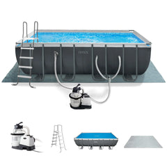 INTEX 18ft x 9ft x 52in Ultra XTR Above Ground Pool and Solar Pool Cover