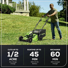 Greenworks 80V 21-Inch Cordless Self-Propelled Lawn Mower