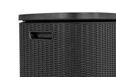 Keter Bevy Bar 2-in-1 Pop-Up Outdoor Cocktail Table & 15.85 Gallon Cooler, Anthracite Grey