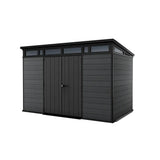 Keter Cortina 11×7 ft Resin Storage Shed, Graphite