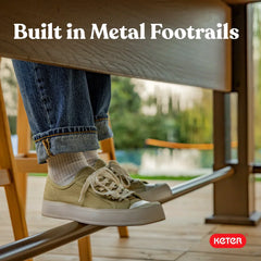 Keter Signature Collection 7.5 x 6.5 ft. Bar Gazebo with Shelves and TV Mount, Pine Brown