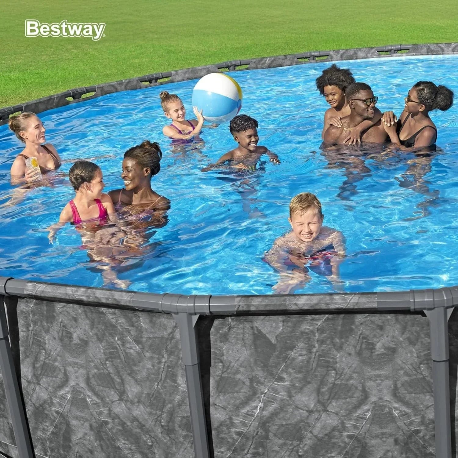 Bestway APX 365 18’x52″ Round Above Ground Swimming Pool Set with Pump & Ladders